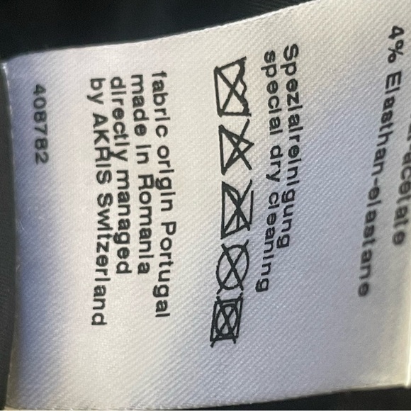 AKRIS Punto dress plaid at knee sz 8 leather trim sleeveless - Picture 9 of 9